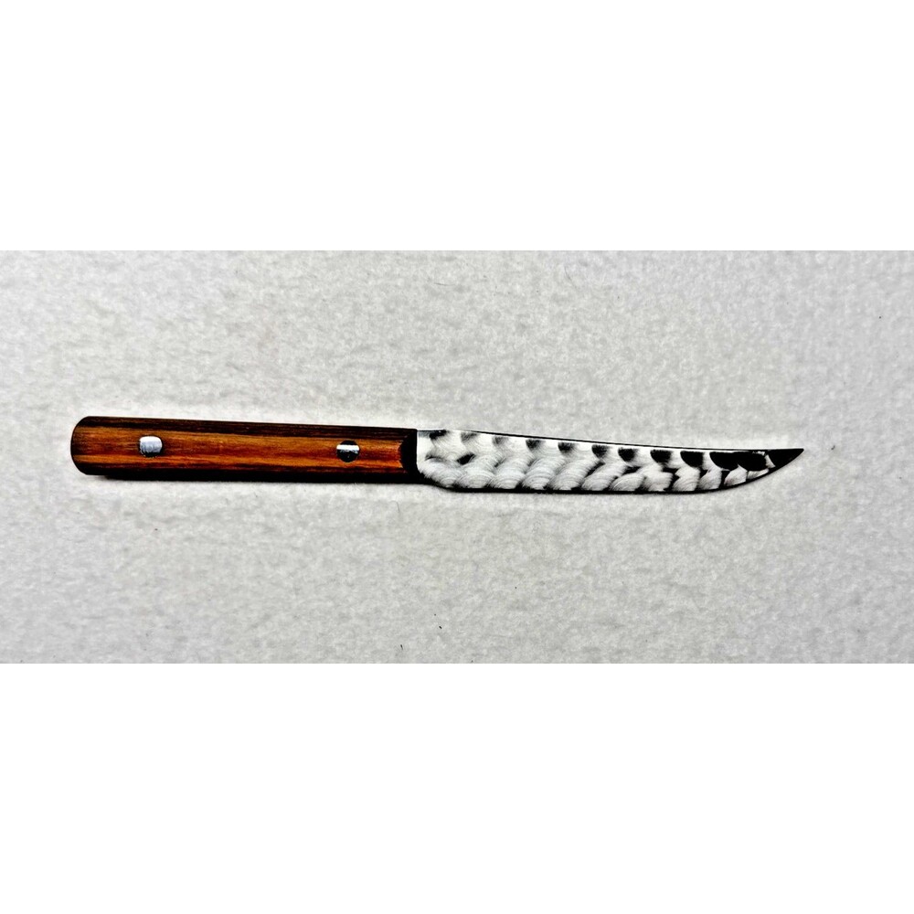 E Warther & Sons Vintage 4.5" Utility Knife Wood Handle Dover Ohio USA Handmade